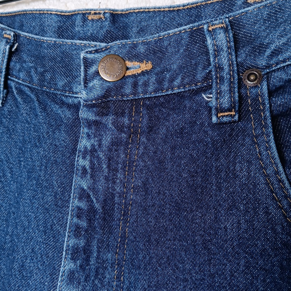 Wrangler Pro Rodeo Jeans Mens 36x32 Blue Denim Rugged Straight Workwear - Picture 2 of 6